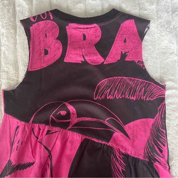 🌿|NWT| Farm Rio x Anthropologie Tiered Graphic Tshirt Dress - Picture 8 of 11